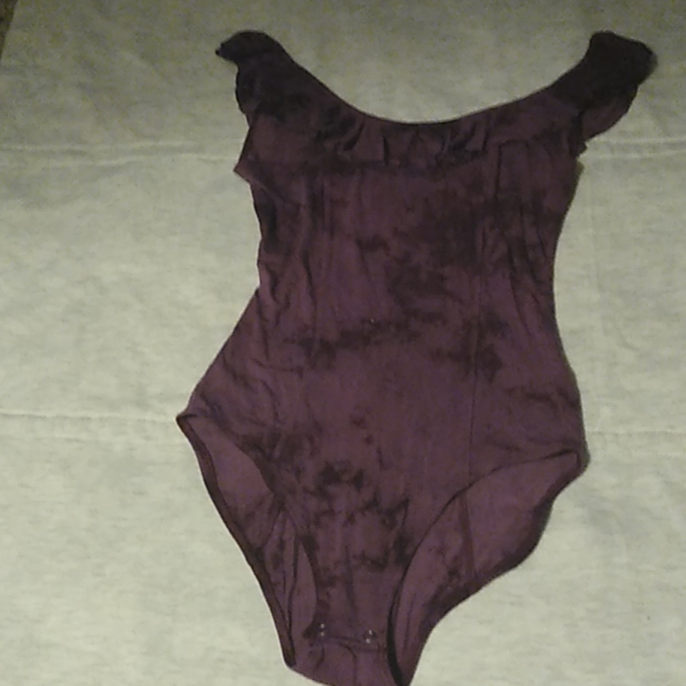 American eagle purple tie-dye bodysuit.
